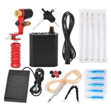 Профессиональная электрическая машинка для татуажа, набор с низким уровнем шума, Перманентная татуировка, портативная машина из алюминиевого сплава, тату оборудование для татуировки тела