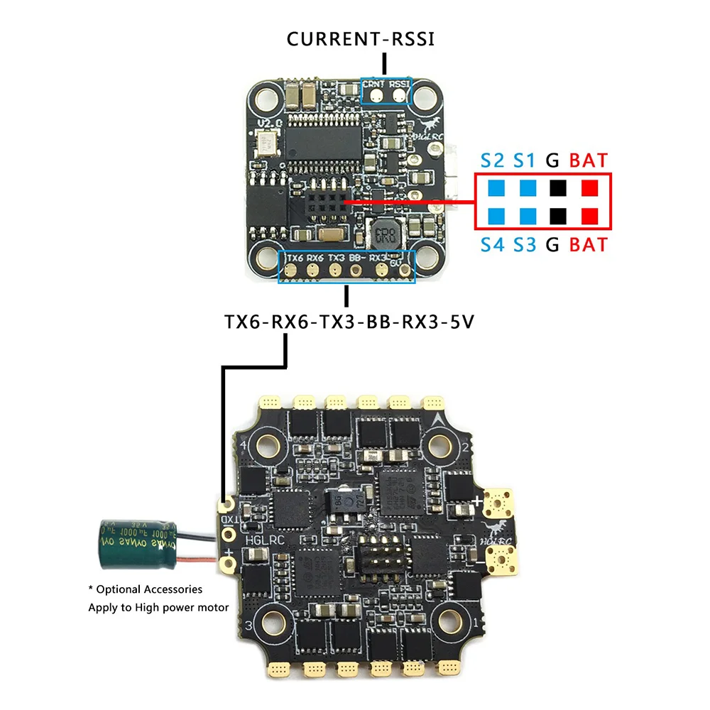 F440 TX20.V2 F4 Дрон Контроллер полета OSD 4в1 40A Blheli_S ESC 5 8G FPV RC передатчик для гоночного