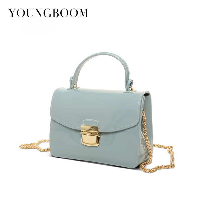 2017 Summer Women Silica Gel Gelly Small Handbag Lady Chains Messenger