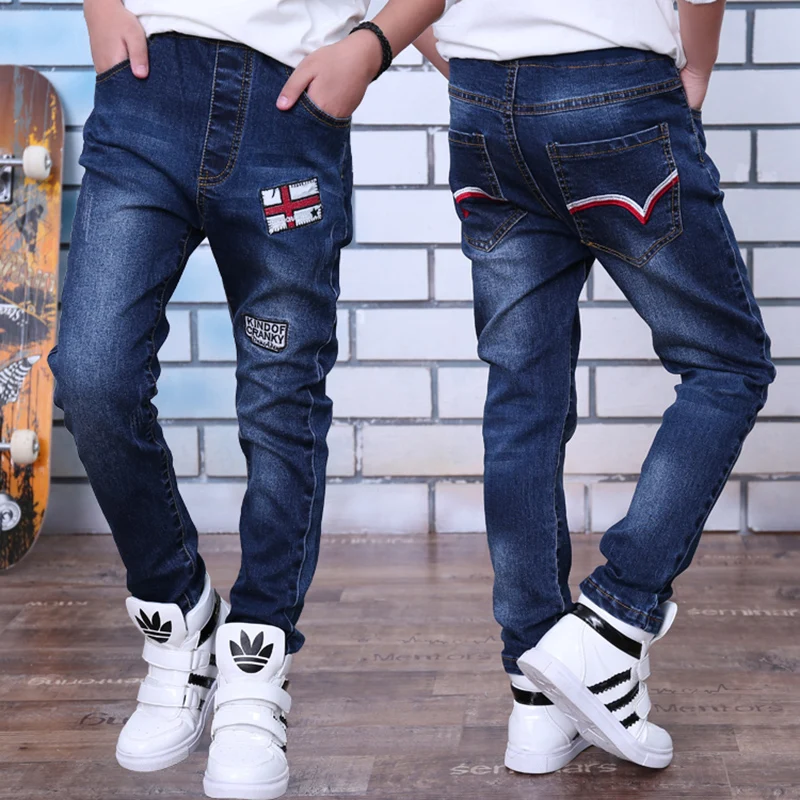 

2019 spring children's children boys jeans solid thin denim baby boys jeans for big kids boys causal jeans long trousers