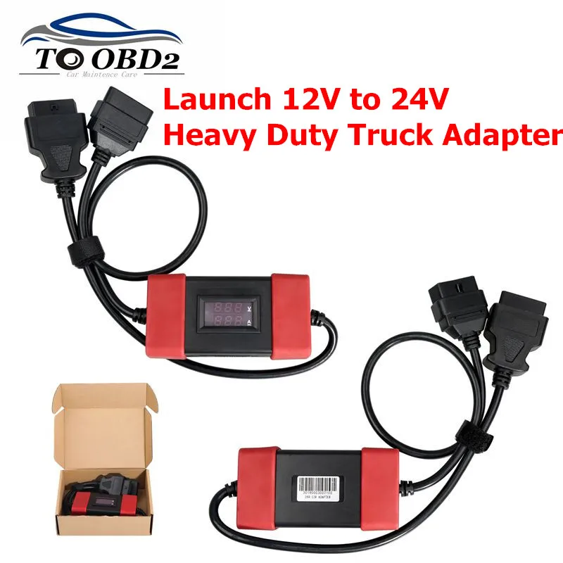 

Launch 12V to 24V Adapter Launch Heavy Duty Truck Diesel Adapter Cable for X431 Easydiag2.0/3.0 Golo Carcare 12V to 14V adapter