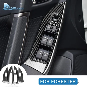 

Airspeed Carbon Fiber for Subaru Forester 2013-2018 Accessories Car Door Window Switch Button Panel Frame Stickers Interior Trim