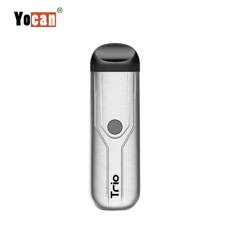 Yocan Trio 3 в 1 комплект 1,0 мл Vape Pod с 500 мАч батарея для КБР сок воск испаритель электронная сигарета трио vape ручка - Цвет: SS