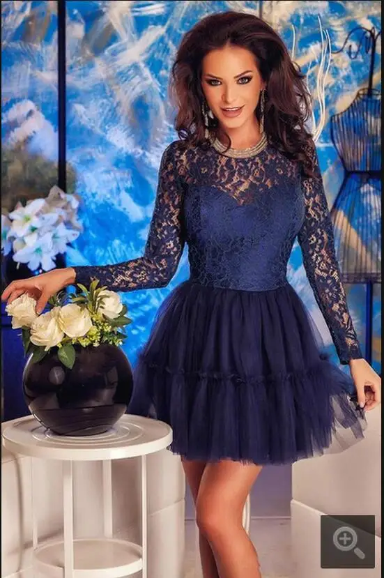 navy blue petite dress
