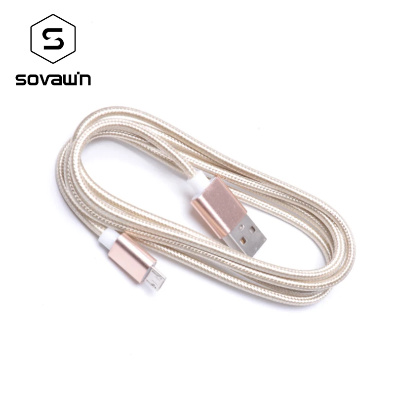 Sovawin 1,5 м микро USB кабель нейлоновые тканые шнуры для зарядки 4 цвета Microusb для samsung S3 S4 S5 для htc для всех телефонов Android