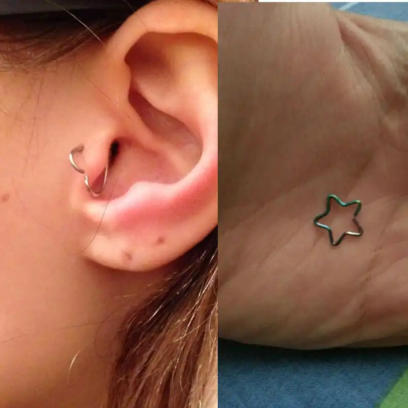 Daith And Tragus Piercing On The Same Ear