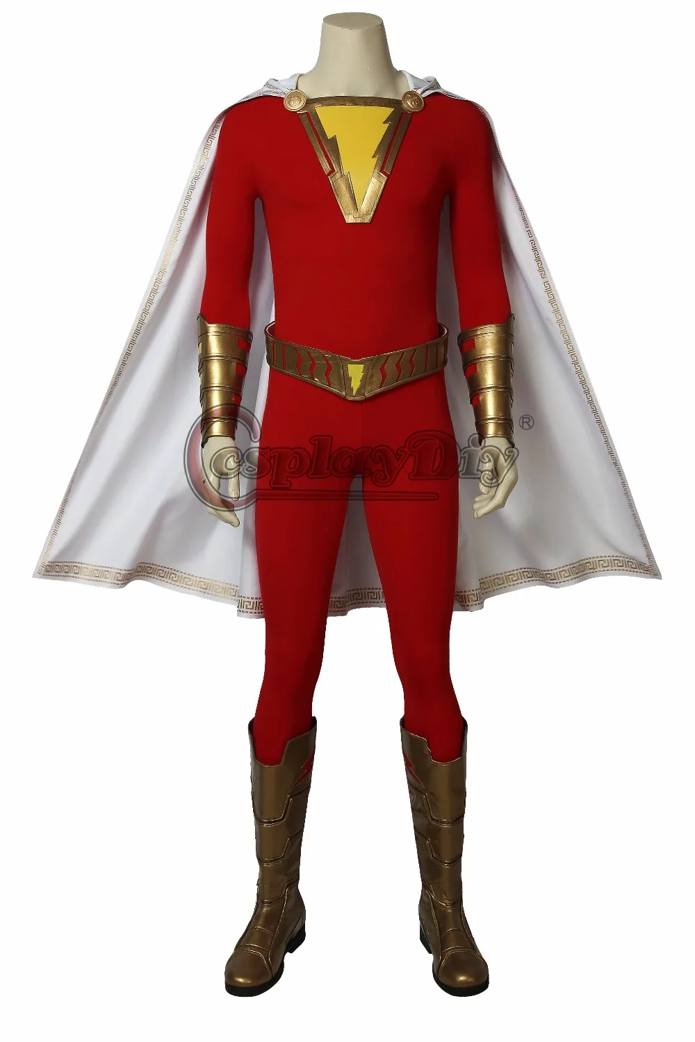 Косплей DIY КИНО Shazam! Маскарадный костюм супергероя Shazam на Хэллоуин, Маскарадные костюмы, комбинезон на заказ