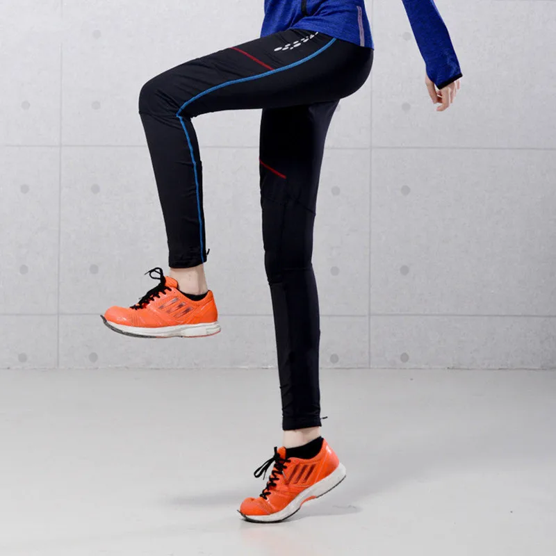 2017 Women Sports Running Pant Reflective stripe Loose New Capris Fitness Woman Elastic Gym