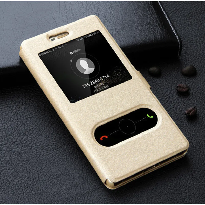 

Luxury Smart Front Window View Leather Flip Case For Samsung Galaxy J1 J3 J5 J7 2016 A3 A5 A7 Grand Prime S7 S6 Edge S5 cases
