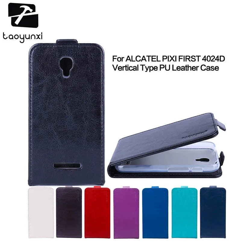 

TAOYUNXI Flip Phone Covers Cases For Alcatel OneTouch Pixi First 4024D 4024 One Touch Pixi First OT 4024X Case Leather TPU Cover