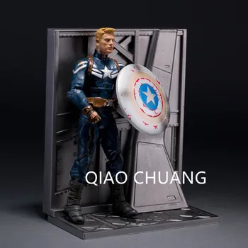 

The Avengers Superhero Super Soldier Steve Rogers Captain America 17CM PVC Action Figure Collectible Model Toy RETAIL BOX J89