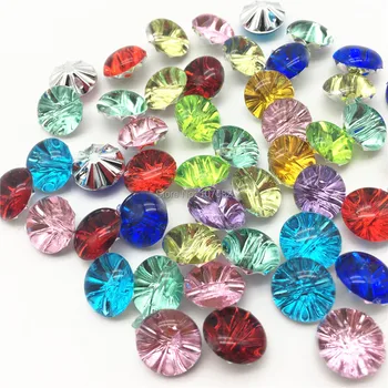 

100pcs 13mm Mixed Clear Acrylic Buttons Round Baby Fancy Fashion Shiny Ball Button Coat Boots Sewing Clothes Accessories