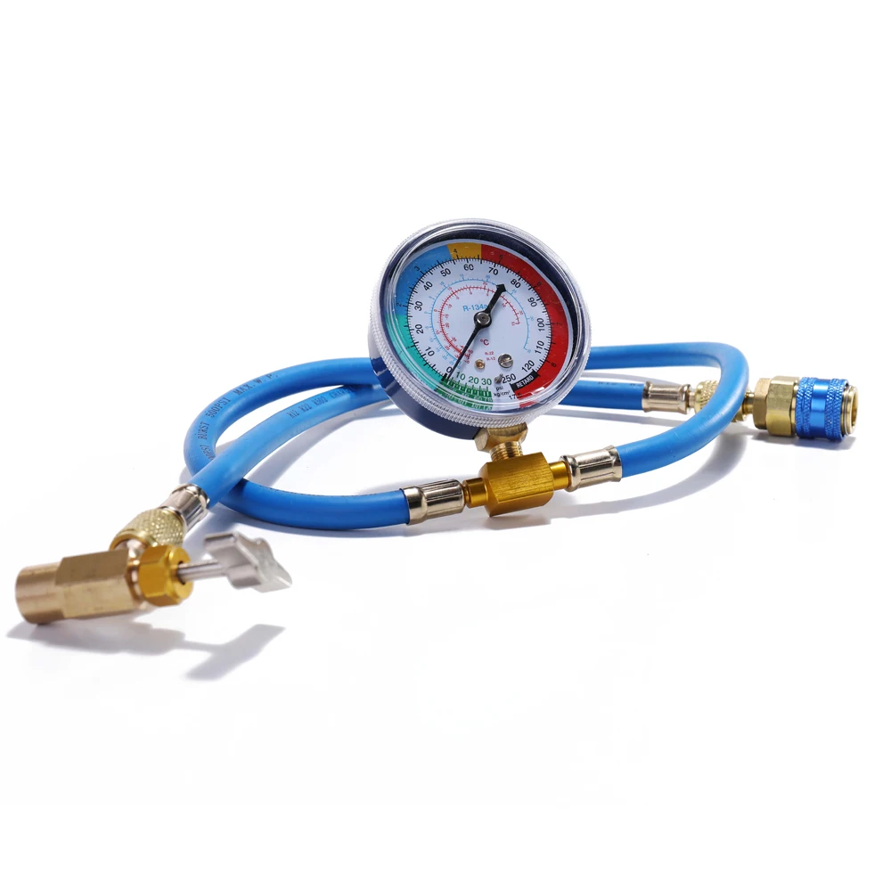 

AC R134A Car Auto Air Conditioning Refrigerant Recharge Measuring Hose Gauge Kit Refrigerant Hose Pressure Gauge Kits