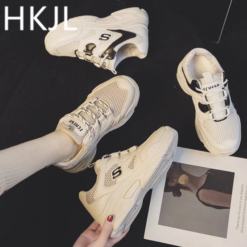 

HKJL Shoes women 2016 new Korean version of the net cloth platform with a thick bottom with sneakers women fashion A611