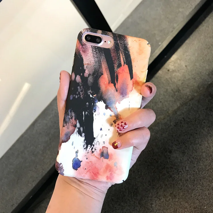 Телефон чехол для iPhone 6 6plus 6s Plus 7 7plus 8 8Plus X XS жесткое матовое покрытие Сенсорное