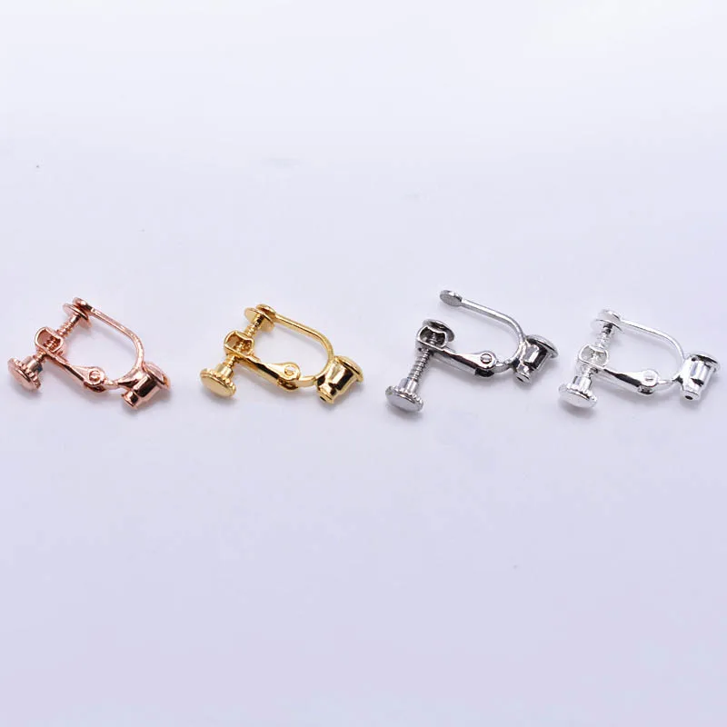 8pcs Copper Ear Clips, Converter Clips On Earring Converter