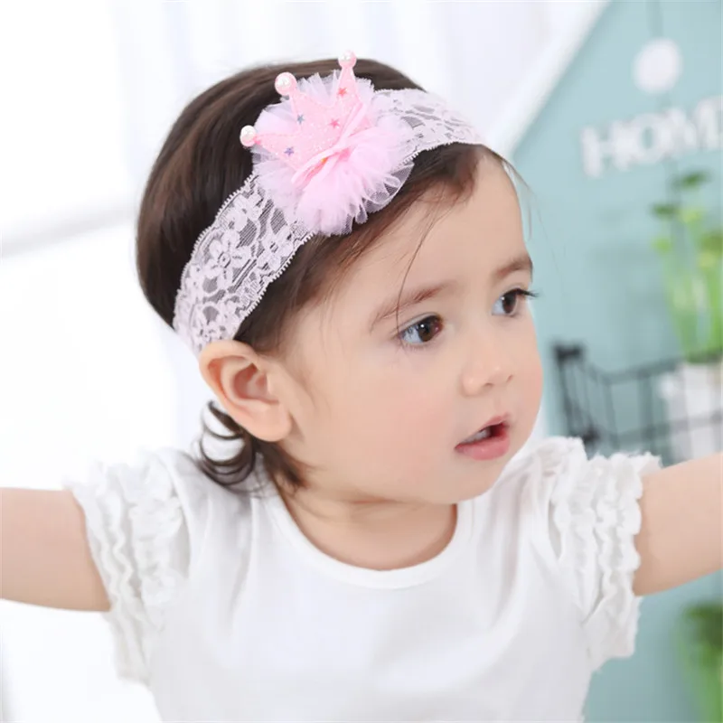 2Sweet Baby Girl Headband High Elastic Kids Headwear Dress Up with Crown Star Design Pretty Princess Turban Hair Accessories