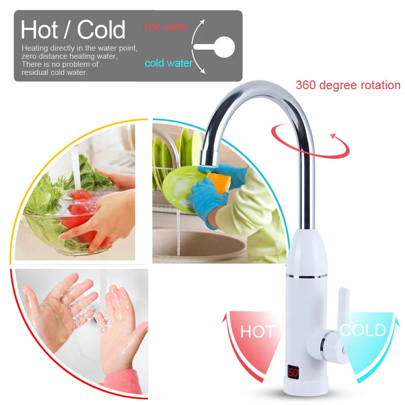 KBAYBO мгновенный нагреватель горячей воды, кран для холодного нагрева, проточный водонагреватель, электрический кухонный водонагреватель, кран