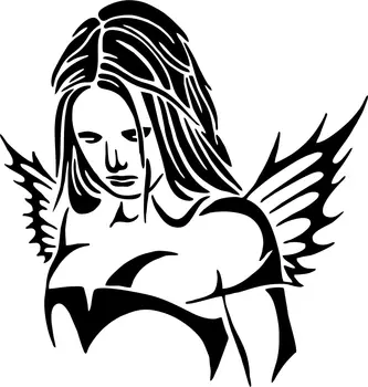 

18*19cm Angel Sexy Girl JDM Auto Car Bumper Window Vinyl Decal Sticker Devil Car Decor Cool Graphics