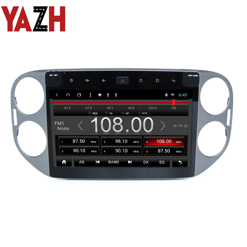 Excellent YAZH 2 din 10.1 inch TFT LCD IPS display For VolksWagen Tiguan 2013 2014 2015 Android Car Stereo 1080*600 Auto GPS Navigation 3