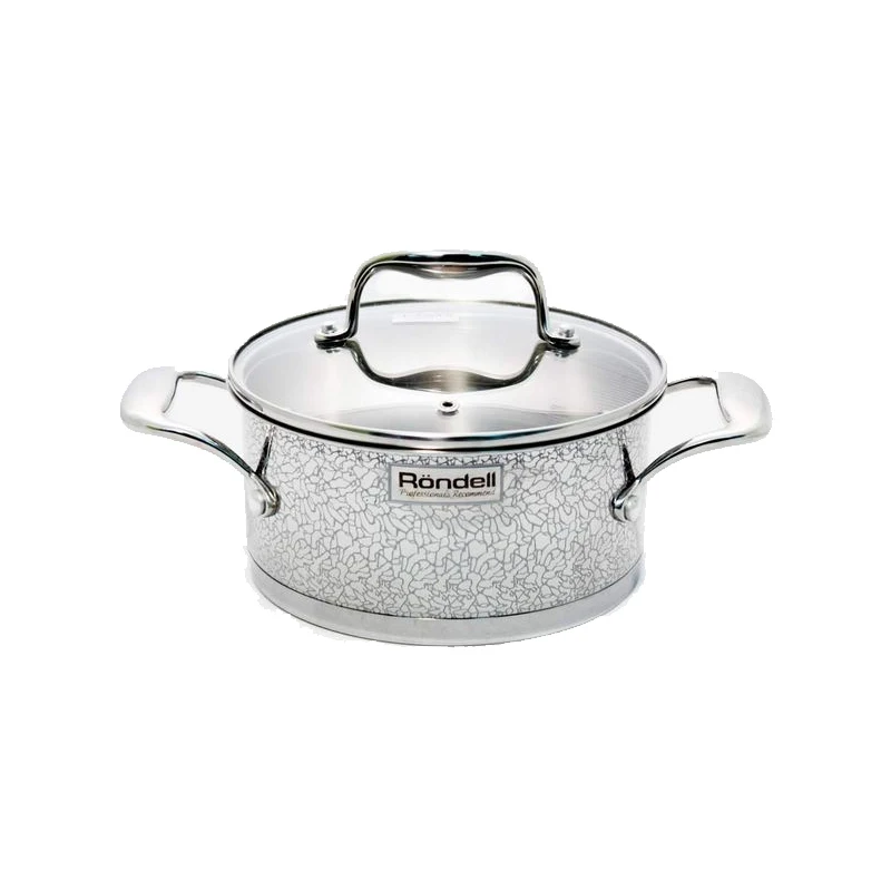Кастрюля с крышкой Rondell Vintage RDS-344 (объем 5 л.,Тройное вштампованное, а затем вплавленное дно, толщина дна 6,4мм)