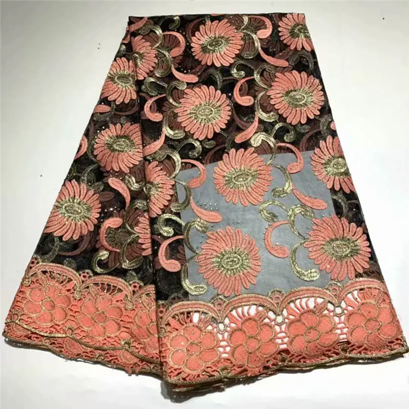 

ZQ!Wholesale Embroidery Guipure Cord Lace Fabric High Quality Pink African Lace Fabrics 2019 Latest Nigerian Lace Fabric! J61802