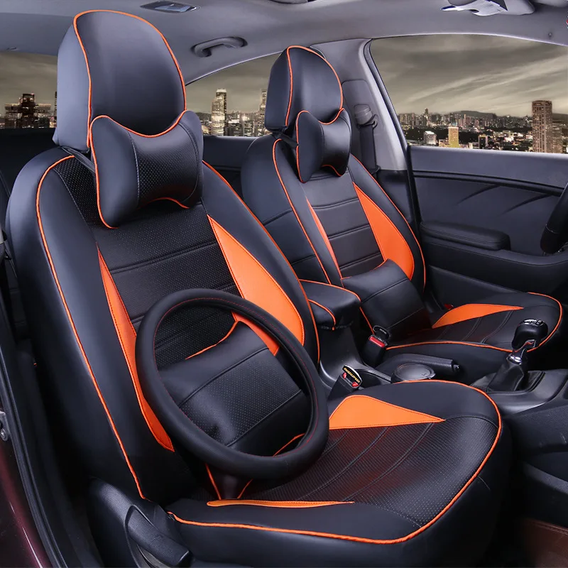 TO YOUR TASTE auto accessories custom luxury leather new orange car