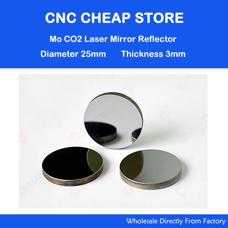 High Quality 3pcs/Lot Co2 Laser Mirror Mo Diameter 25mm Thicknes 3mm