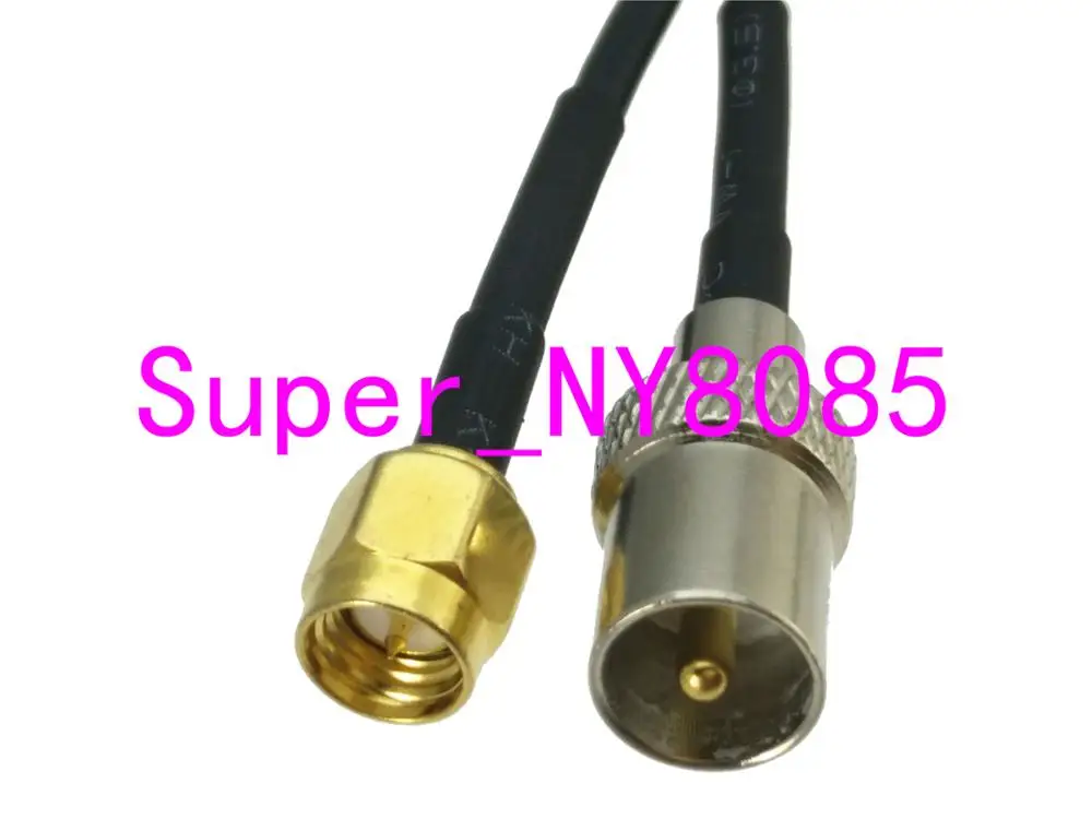 

RG174 Cable IEC PAL DVB-T Male Plug to SMA Male Plug Straight Cable 6inch~10FT