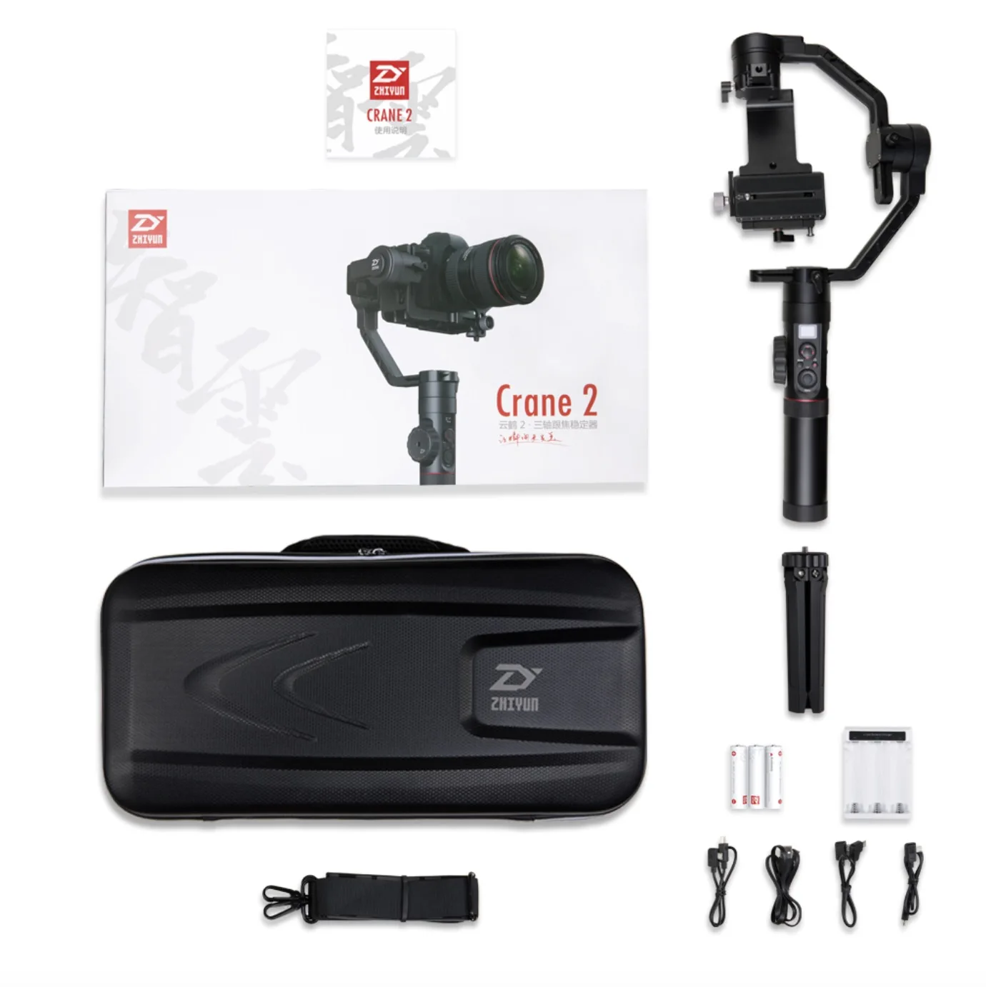 Zhiyun Чжи Юн официальный кран 2 стабилизатор Gimbal для всех DSLR Камера s с последующей фокусировки штатив Камера Управление кабель