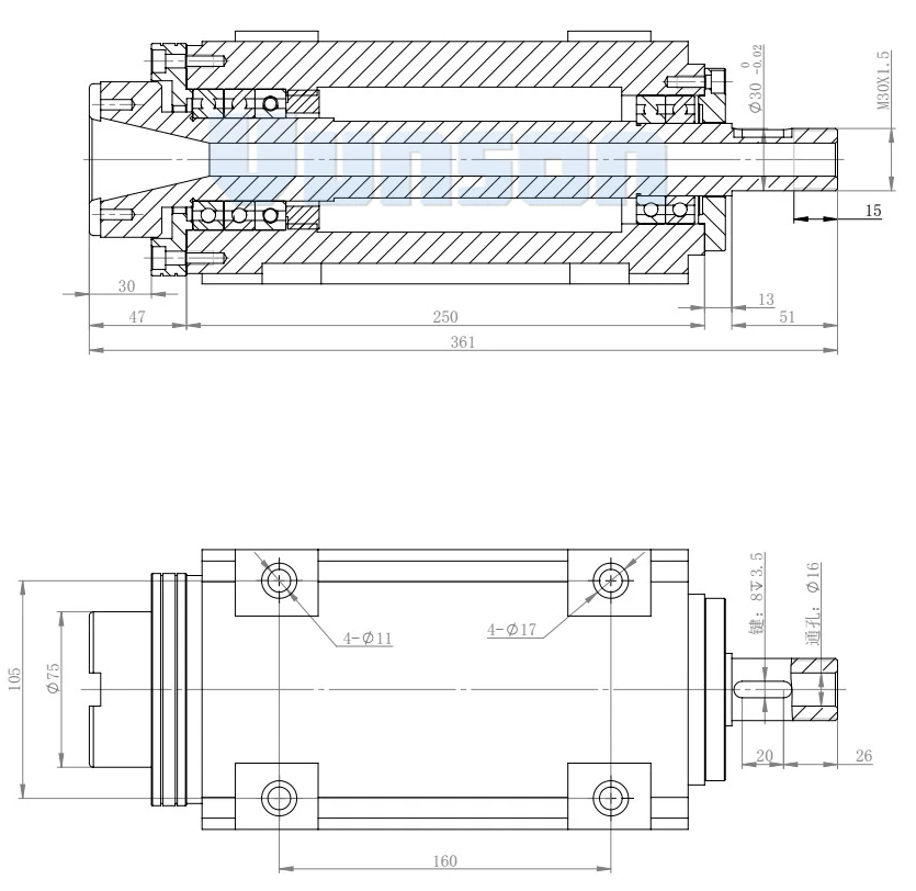 Morse4 MT4 MS4 конусный патрон 3000 Вт 3.0KW 4hp силовая головка блок станка шпиндель Max.3000RPM для сверления/расточной машины