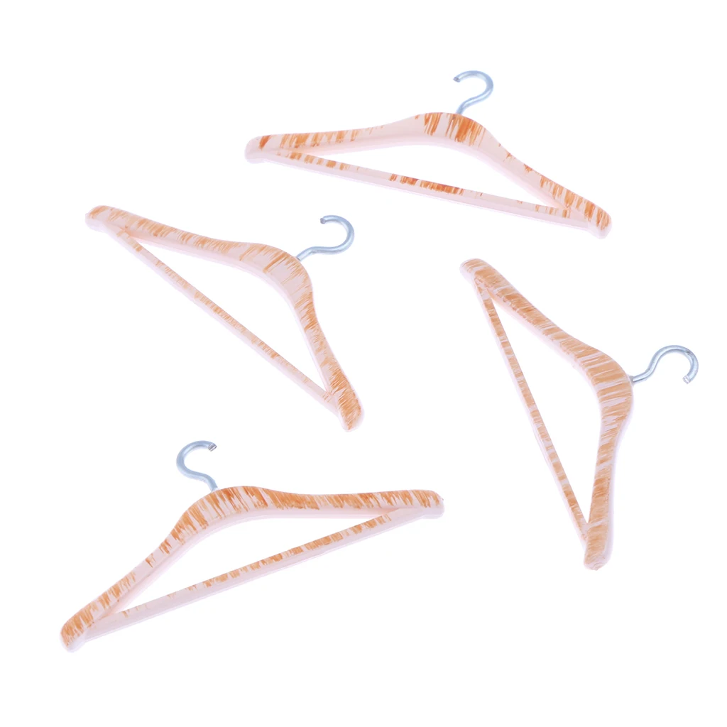 1/12 Dollhouse Miniatures Furniture Toys Clothing Hangers Closet Hanging Doll House Decoration for Dolls Accessories Girl Gift