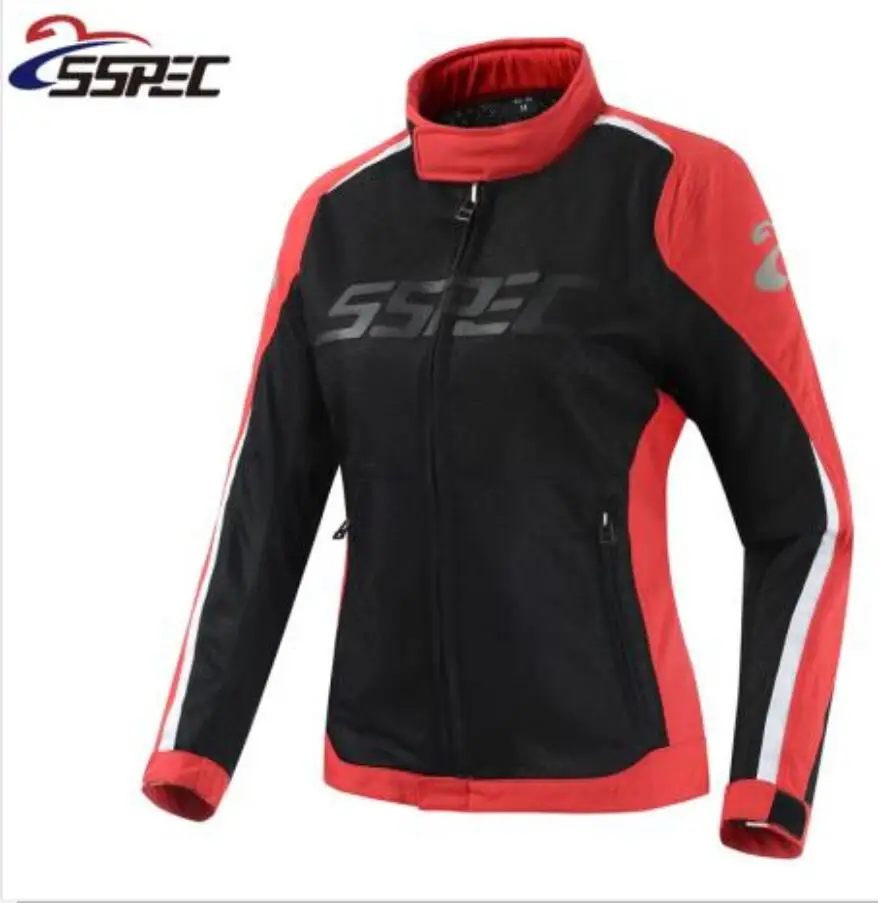 

Women Motocross Jacket Summer Motorcycle Jackets Breathable Mesh Riding Moto Protective Gear Racing Clothing 5pcs Protector Pads