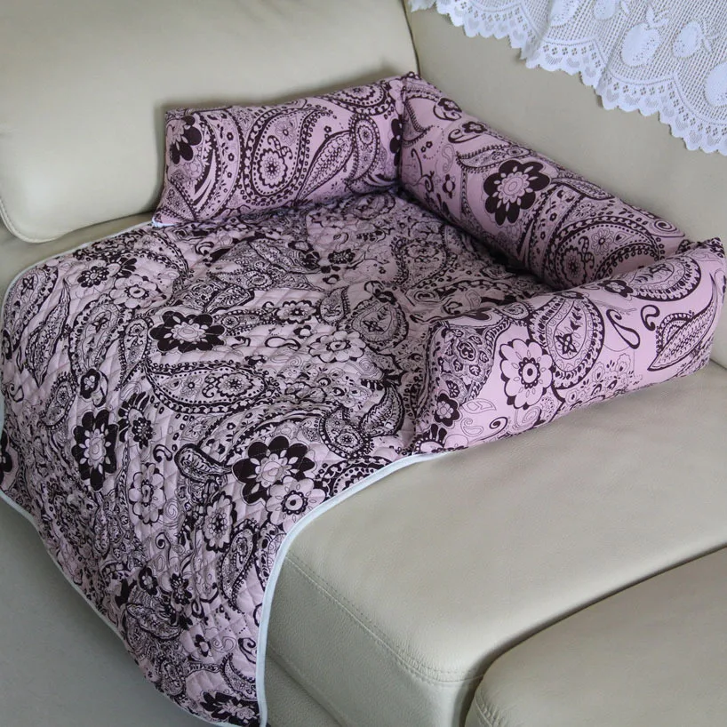 cheap Free Shipping 2016 New Dog Pet Sofa Protector Floral Printed Chair Sofas Cover for Dogs and Cats Cotton Bed couch Cushion Mat
