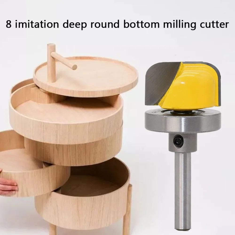 

Portable 1/4-Inch Diameter Bowl & Tray Template Router Bit 1/4-Inch Shank Bit Round Bottom Woodwork Cutte