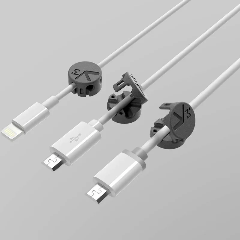 Xiaomi Mijia TUP2 Магнитный абсорбционный держатель кабельного зажима Совместимость практичная Магнитная основа текстура древесины для умного дома