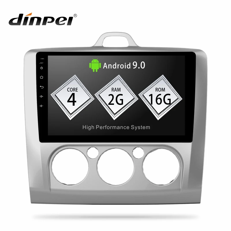 

Dinpei Android 9.0 Car Radio Multimedia Player For Ford Focus Exi AT 2004-2011 Manual Air Conditioner GPS Navigation 4G Carplay
