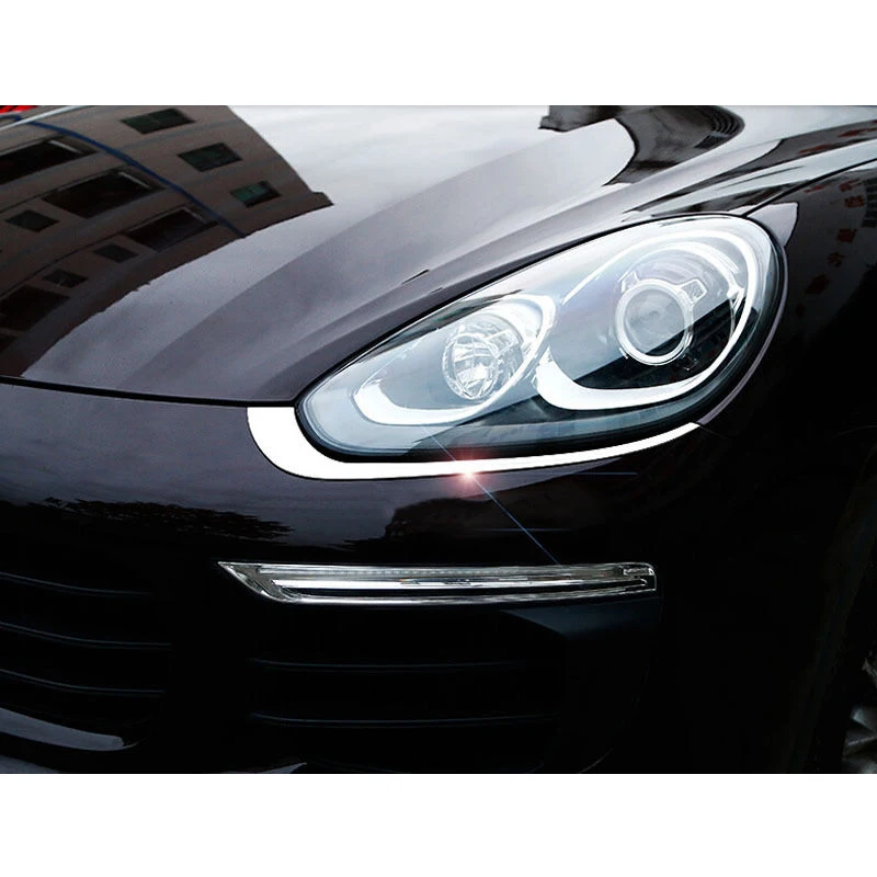 Подходит для Porsche Cayenne 11 14 Хром ABS фар бровей DEC полоса накладка 2 шт.|cover covers|cover