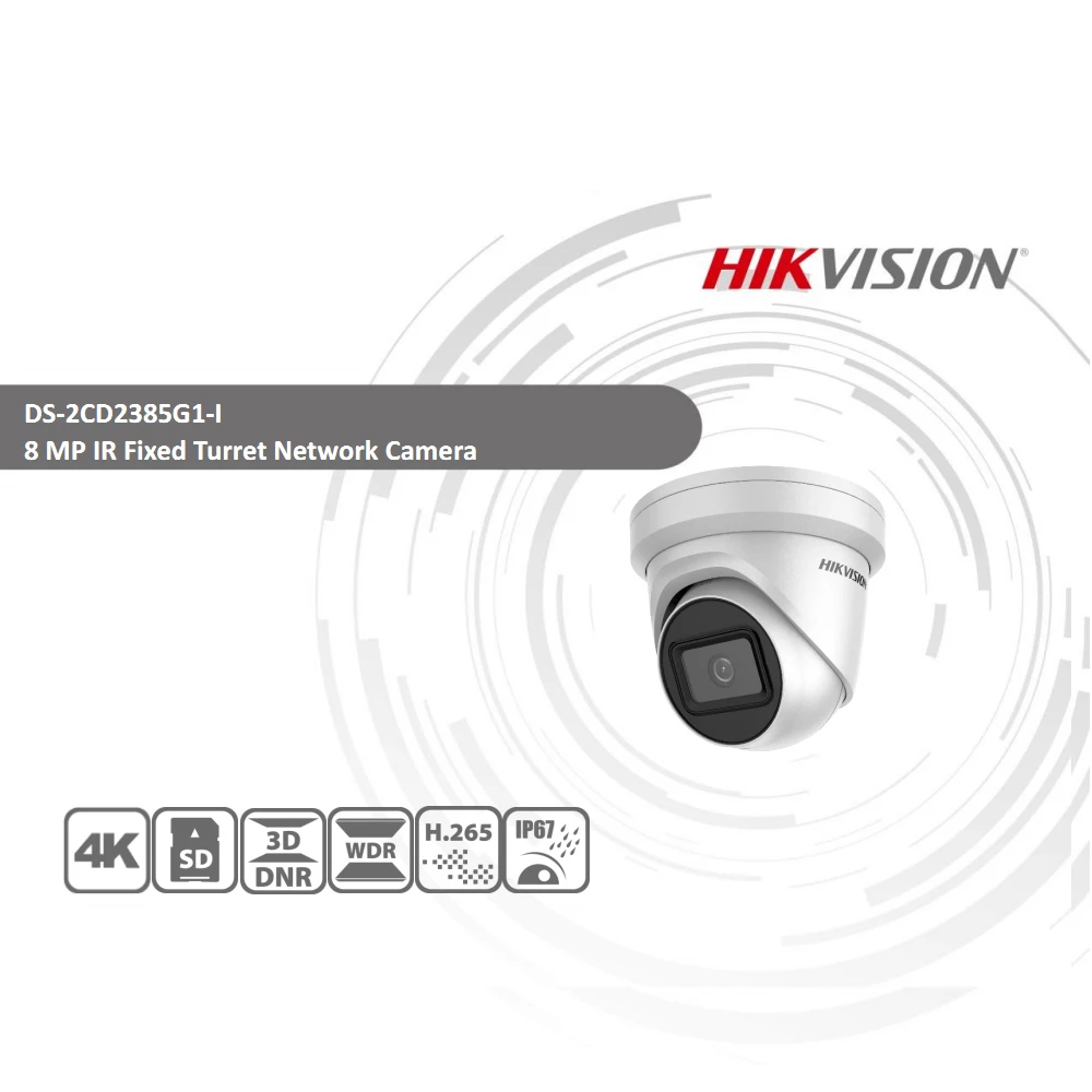 Hikvision оригинальная Европейская ip-камера DS-2CD2385G1-I 8MP сетевая CCTV камера H.265 CCTV безопасности POE WDR слот для карты SD