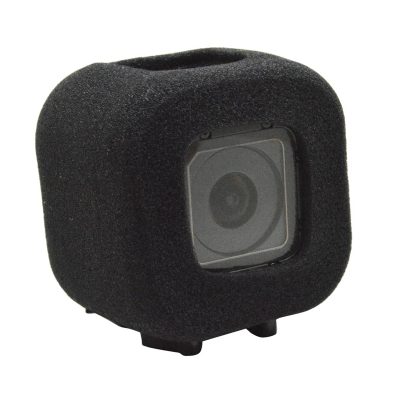 1pc Black Camera Windproof Wind Foam Noise Reduction Sponge Cover Suitable For Gopro Hero Session 5/4 Session