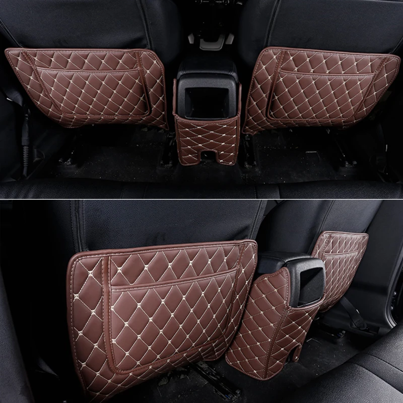 Автомобильный Стайлинг, 3 шт., кожаные коврики на заднюю часть сиденья, против ударов, для Renault Kadjar-, анти-Детские накладки, внутренние аксессуары