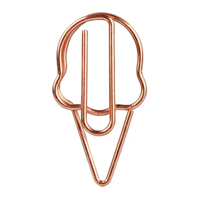 Ice Cream Rose Gold Paper Clip Cartoon Creative Form Old-fashioned Paper  Clip Bookmark Stationary Office Clip Paperclips Metal - Paperclips -  AliExpress