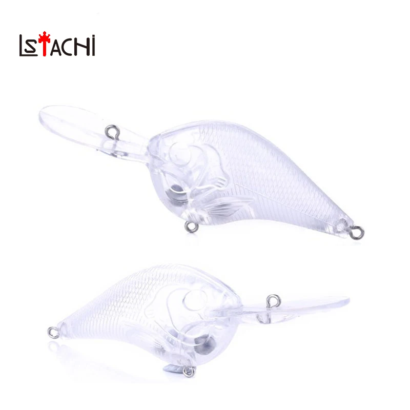 

LSTACHi 2Pcs Unpainted Crankbait Fishing Lure Body 9.5cm 11g Transparent Lures