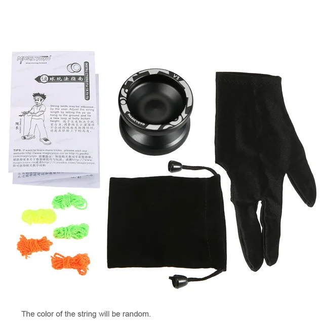 2018 New Metal Yoyo Professional Yoyo Set High speed Yo yo + Glove + 5 String + Yoyos Bag S2 Yo