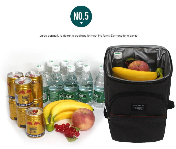 Refrigerador de Comida à Prova Água para Camping Portatil Nevera Portátil Isolados Bolsa Térmico Isolamento d' Piquenique Cerveja Bebidas 18 20lcamping 9 Esporte e Lazer