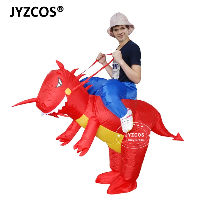JYZCOS Kids dinosaur costumes Adult Blow Up Christmas Party Ride on Dragon Suit Inflatable Costumes Purim Halloween Cosplay (1)