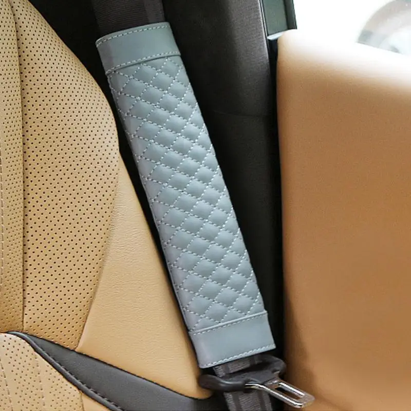 

2pcs Car Seat Belt Shoulders Pads Covers Goods Cushion Soft Leather Safety Shoulder Protection Auto Interior Accessories