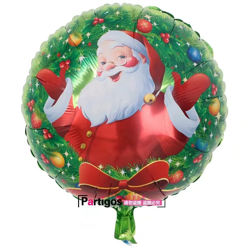 Разноцветные шары из фольги с изображением Санта-Клауса, снеговика, рождественской елки, 10 шт., 18 дюймов, новогодние вечерние шары с гелием