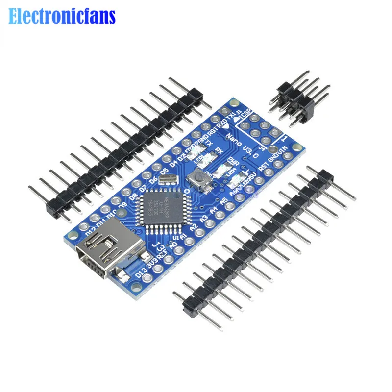 Diymore Mini USB Nano 3,0 Atmega328P-AU Atmega328 микроконтроллер для Arduino FT232 5 в 16 м плата модуль с контактами