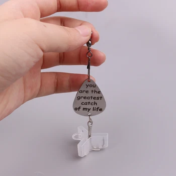 

You are My Greatest Catch Fishing Gift Fishing Lure Mens Gift Fishing Lure Stainless Steel Key Ring Fish Hook Pendant